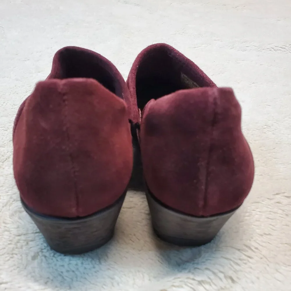 Earth‎ Spirit Burgundy Red Suede Heeled Shoes 8.5 Celestial Bohemian Cottagecore